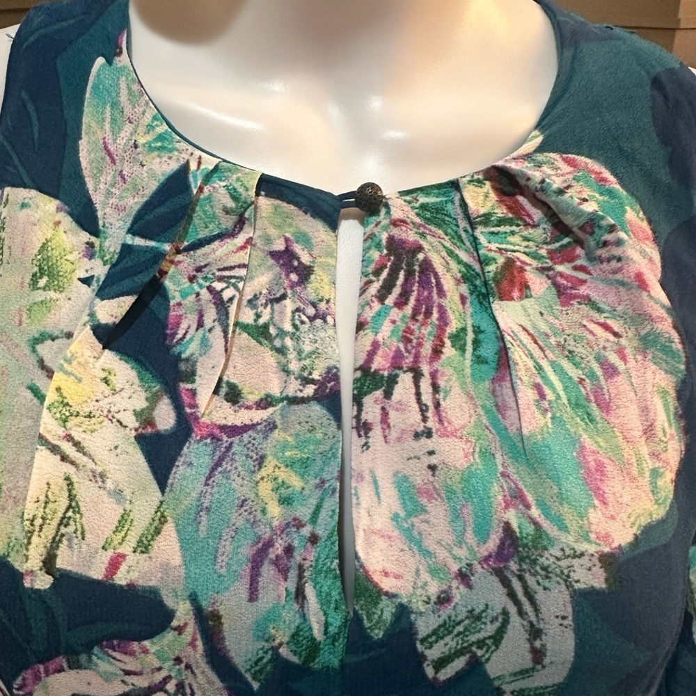 Maeve by Anthropologie Elia Cold Shoulder Floral Midi Dress Size 8 - Picture 2 of 11